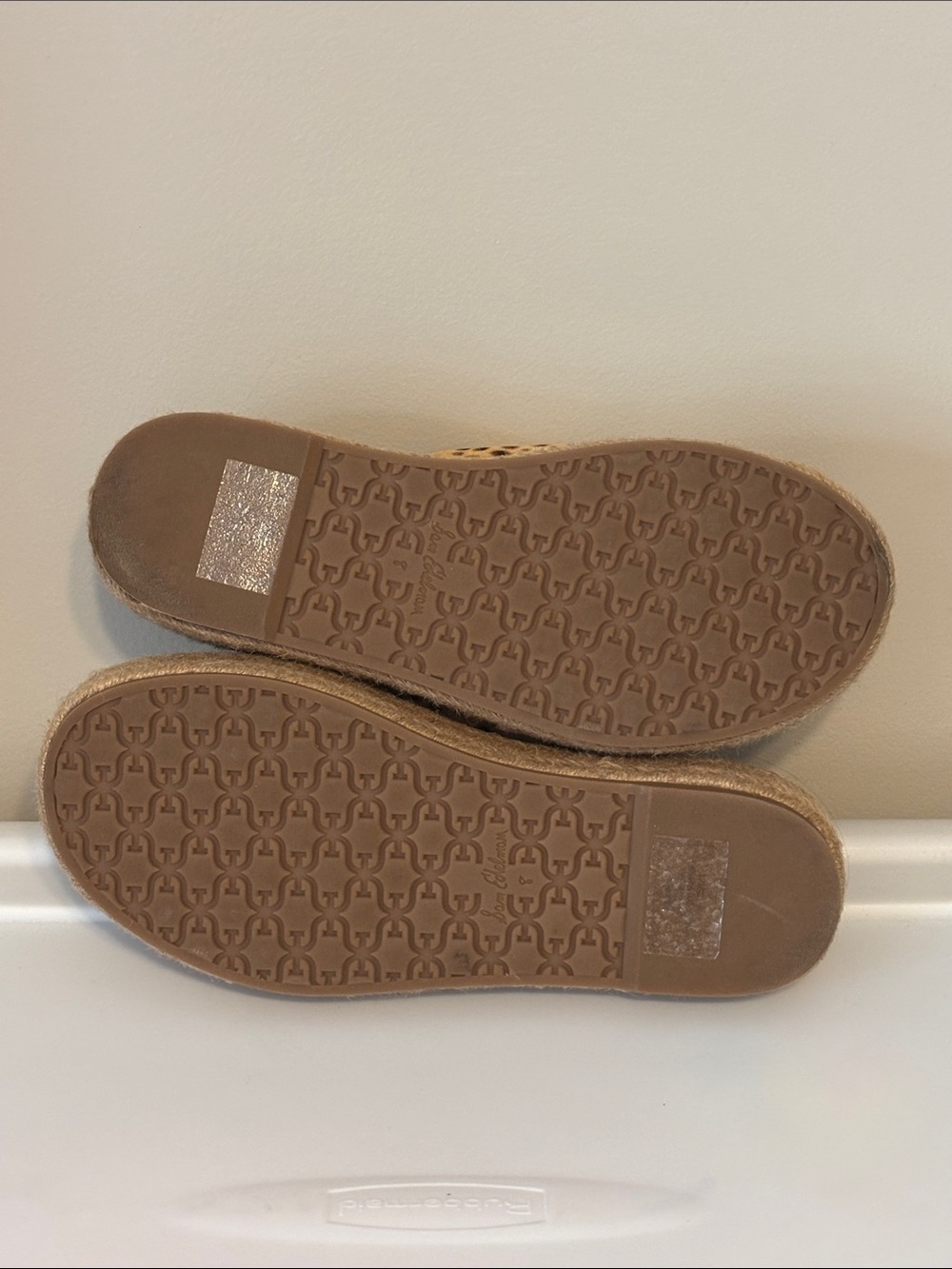 Sam Edelman Korina Platform Tan Leopard Slide Espadrille Sandals size 8 - Picture 7 of 7
